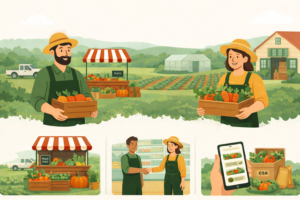 Vente locale de légumes variés